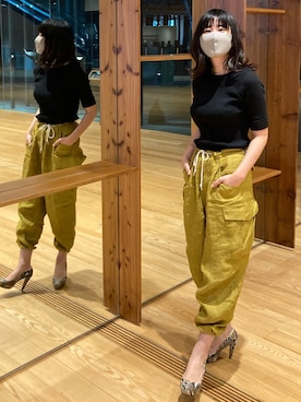 「cellar door」｜「アイテム（Tシャツ/カットソー）」を使った、chihiroさん（レディース・167cm）の夏コーディネート