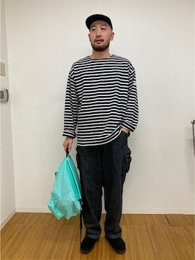 「SHIPS any（シップス エニィ）のアイテム（キャップ）」を使った、目黒さん（メンズ・179cm）の春コーディネート