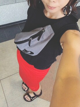 「NIKE(ナイキ)のアイテム(ショルダーバッグ)」を使った、cbさん(レディース・160cm)の夏コーディネート