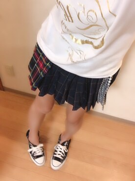安室奈美恵さん着用 チェックスカート プリーツを使った人気
