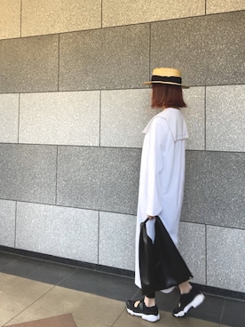 「春カラー」｜「アイテム（帽子）」を使った、cbさん（レディース・159cm）の春コーディネート