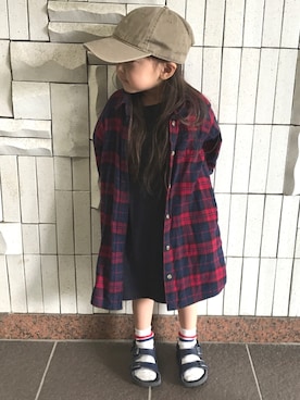 「Betula（ベチュラ）のアイテム」を使った、momomiyさん（キッズ・100cm）の夏コーディネート