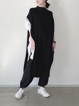 「TICCA（ティッカ）のアイテム（カーゴパンツ）」を使った、inoさん（レディース・158cm）の冬コーディネート