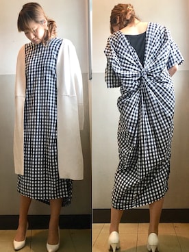 「SLOBE IENA（スローブイエナ）のアイテム（ノーカラージャケット）」を使った、imakoさん（レディース・154cm）の春コーディネート