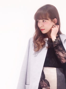 「archives（アルシーヴ）のアイテム（ノーカラージャケット）」を使った、archivesさん（レディース・162cm）の冬コーディネート