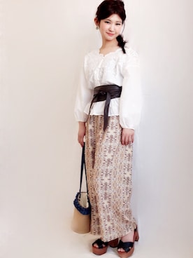 「archives（アルシーヴ）のアイテム（パンツ）」を使った、archivesさん（レディース・154cm）の冬コーディネート