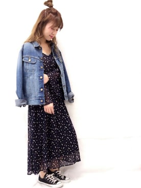 「archives（アルシーヴ）のアイテム（デニムジャケット）」を使った、archivesさん（レディース・153cm）の冬コーディネート