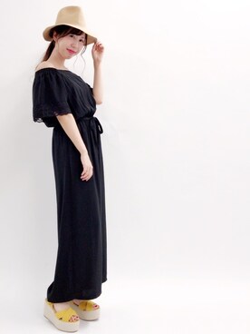 「archives（アルシーヴ）のアイテム（帽子）」を使った、archivesさん（レディース・161cm）の春コーディネート