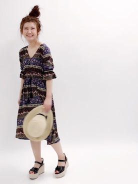 「archives（アルシーヴ）のアイテム（ハット）」を使った、archivesさん（レディース・154cm）の春コーディネート