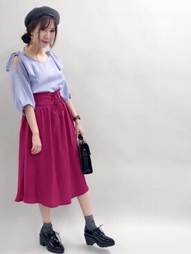 「archives（アルシーヴ）のアイテム（帽子）」を使った、archivesさん（レディース・161cm）の夏コーディネート