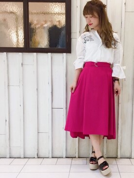 「ウェッジソール」｜「アイテム（その他）」を使った、archivesさん（レディース・153cm）の夏コーディネート