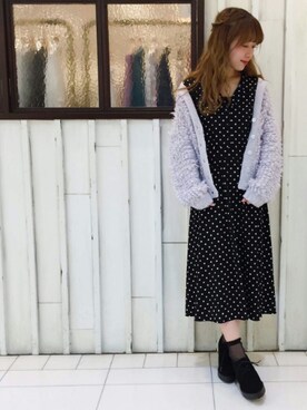 「archives（アルシーヴ）のアイテム（シャツワンピース）」を使った、archivesさん（レディース・153cm）の秋コーディネート