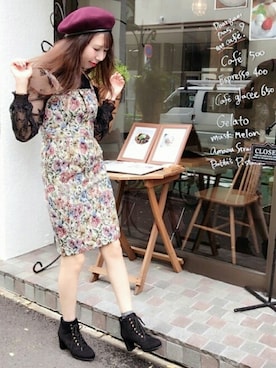 「archives（アルシーヴ）のアイテム（帽子）」を使った、archivesさん（レディース・161cm）の秋コーディネート