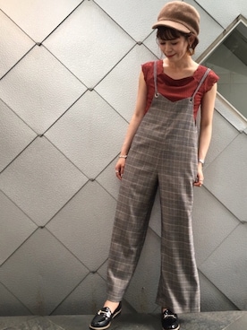 「archives（アルシーヴ）のアイテム（オールインワン・サロペット）」を使った、archivesさん（レディース・162cm）の秋コーディネート