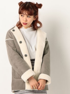 「archives（アルシーヴ）のアイテム（ムートンコート）」を使った、archivesさん（レディース・162cm）の秋コーディネート
