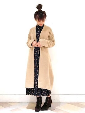 「archives（アルシーヴ）のアイテム（ダウンジャケット/コート）」を使った、archivesさん（レディース・161cm）の冬コーディネート