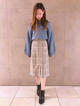 「archives（アルシーヴ）のアイテム（シューズ）」を使った、archivesさん（レディース・162cm）の冬コーディネート