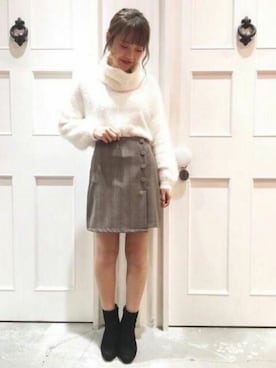 「archives（アルシーヴ）のアイテム（シューズ）」を使った、archivesさん（レディース・156cm）の冬コーディネート