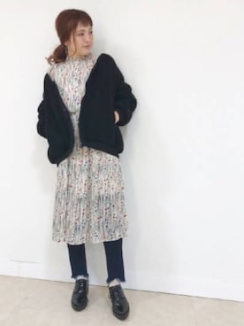 「archives（アルシーヴ）のアイテム（ブルゾン）」を使った、archivesさん（レディース・155cm）の冬コーディネート