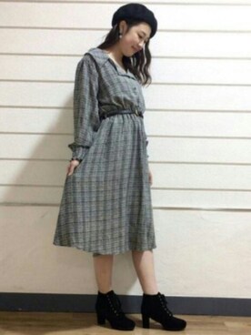 「archives（アルシーヴ）のアイテム（シューズ）」を使った、archivesさん（レディース・160cm）の冬コーディネート