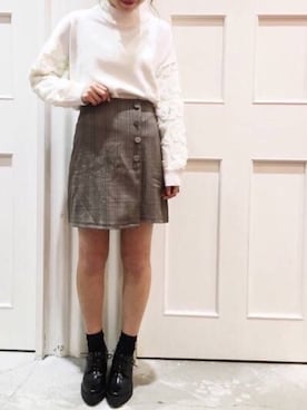 「archives（アルシーヴ）のアイテム（ブーティ）」を使った、archivesさん（レディース・156cm）の冬コーディネート