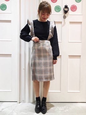 「archives（アルシーヴ）のアイテム（ブーティ）」を使った、archivesさん（レディース・156cm）の冬コーディネート
