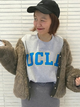 「archives（アルシーヴ）のアイテム（MA-1）」を使った、archivesさん（レディース・158cm）の冬コーディネート