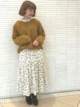 「archives（アルシーヴ）のアイテム（シューズ）」を使った、archivesさん（レディース・156cm）の冬コーディネート