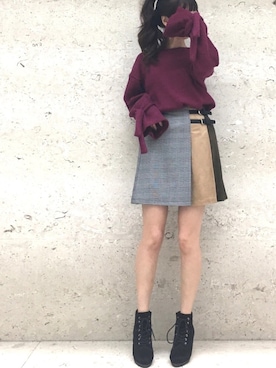 「archives（アルシーヴ）のアイテム（シューズ）」を使った、archivesさん（レディース・161cm）の冬コーディネート