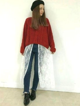 「archives（アルシーヴ）のアイテム（ブーティ）」を使った、archivesさん（レディース・155cm）の冬コーディネート