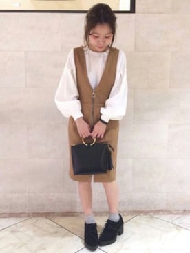 「archives（アルシーヴ）のアイテム（ブーティ）」を使った、archivesさん（レディース・150cm）の冬コーディネート