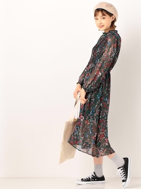 「archives（アルシーヴ）のアイテム（帽子）」を使った、archivesさん（レディース・158cm）の冬コーディネート