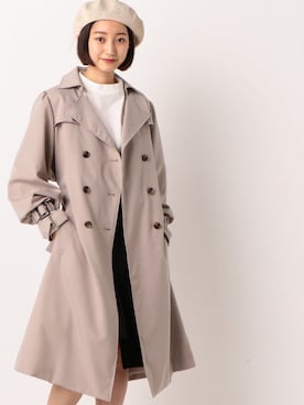 「archives（アルシーヴ）のアイテム（トレンチコート）」を使った、archivesさん（レディース・163cm）の春コーディネート