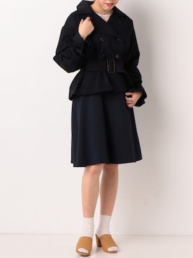 「archives（アルシーヴ）のアイテム（トレンチコート）」を使った、archivesさん（レディース・161cm）の春コーディネート