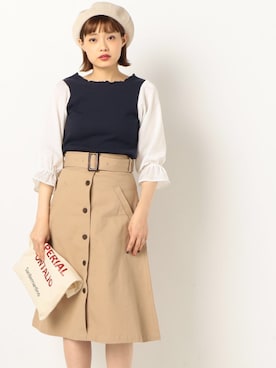 「archives（アルシーヴ）のアイテム（ハンチング/ベレー帽）」を使った、archivesさん（レディース・158cm）の春コーディネート