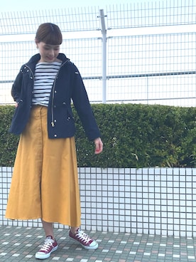 「archives（アルシーヴ）のアイテム（マウンテンパーカー）」を使った、archivesさん（レディース・164cm）の春コーディネート