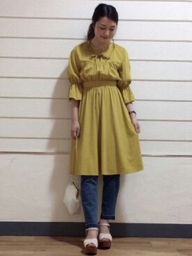 「archives（アルシーヴ）のアイテム（パンツ）」を使った、archivesさん（レディース・160cm）の春コーディネート