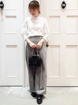「archives（アルシーヴ）のアイテム（パンツ）」を使った、archivesさん（レディース・157cm）の春コーディネート