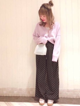「archives（アルシーヴ）のアイテム（パンツ）」を使った、archivesさん（レディース・158cm）の春コーディネート
