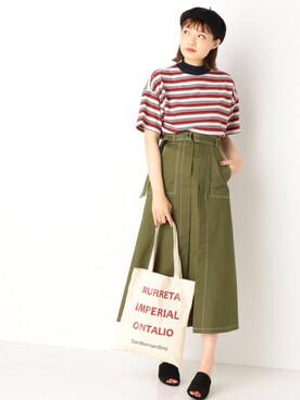 「archives（アルシーヴ）のアイテム（ハンチング/ベレー帽）」を使った、archivesさん（レディース・163cm）の春コーディネート