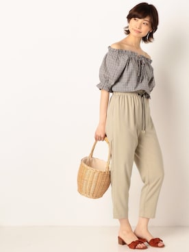「archives（アルシーヴ）のアイテム（パンツ）」を使った、archivesさん（レディース・158cm）の夏コーディネート