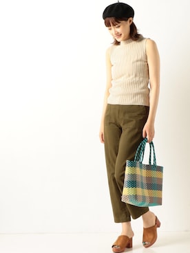 「Doux archives（ドゥアルシーヴ）のアイテム」を使った、archivesさん（レディース・163cm）の夏コーディネート