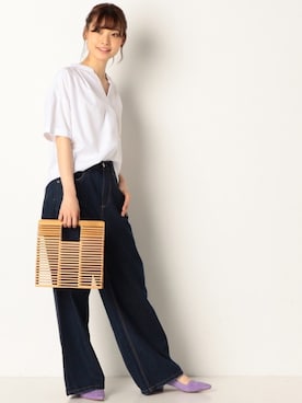 「Doux archives（ドゥアルシーヴ）のアイテム」を使った、archivesさん（レディース・158cm）の夏コーディネート