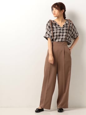 「archives（アルシーヴ）のアイテム（パンツ）」を使った、archivesさん（レディース・163cm）の夏コーディネート