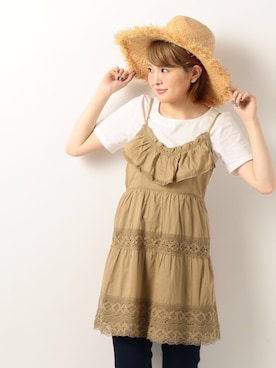 「archives（アルシーヴ）のアイテム（チュニック）」を使った、archivesさん（レディース・158cm）の夏コーディネート