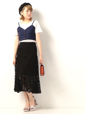 「archives（アルシーヴ）のアイテム（ハンチング/ベレー帽）」を使った、archivesさん（レディース・158cm）の夏コーディネート