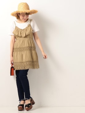 「archives（アルシーヴ）のアイテム（チュニック）」を使った、archivesさん（レディース・158cm）の夏コーディネート