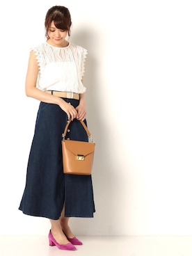 「Doux archives（ドゥアルシーヴ）のアイテム」を使った、archivesさん（レディース・158cm）の夏コーディネート