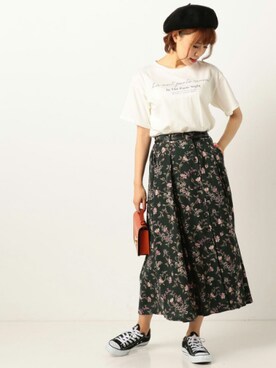 「archives（アルシーヴ）のアイテム（ハンチング/ベレー帽）」を使った、archivesさん（レディース・163cm）の夏コーディネート