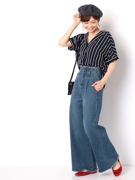 「archives（アルシーヴ）のアイテム（ハンチング/ベレー帽）」を使った、archivesさん（レディース・158cm）の夏コーディネート